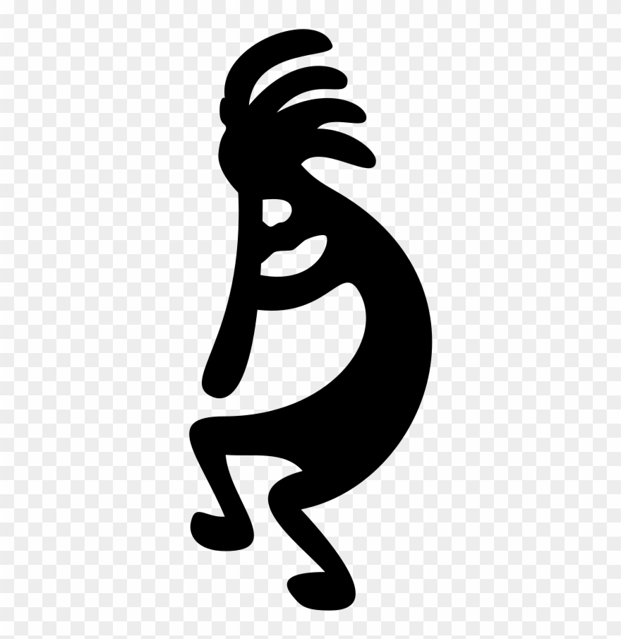 Download Fluteplaying Silhouette Native American Kokopelli Clipart