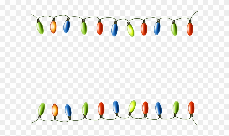 Garland Clipart Lights - Transparent Christmas Lights Border - Png Download