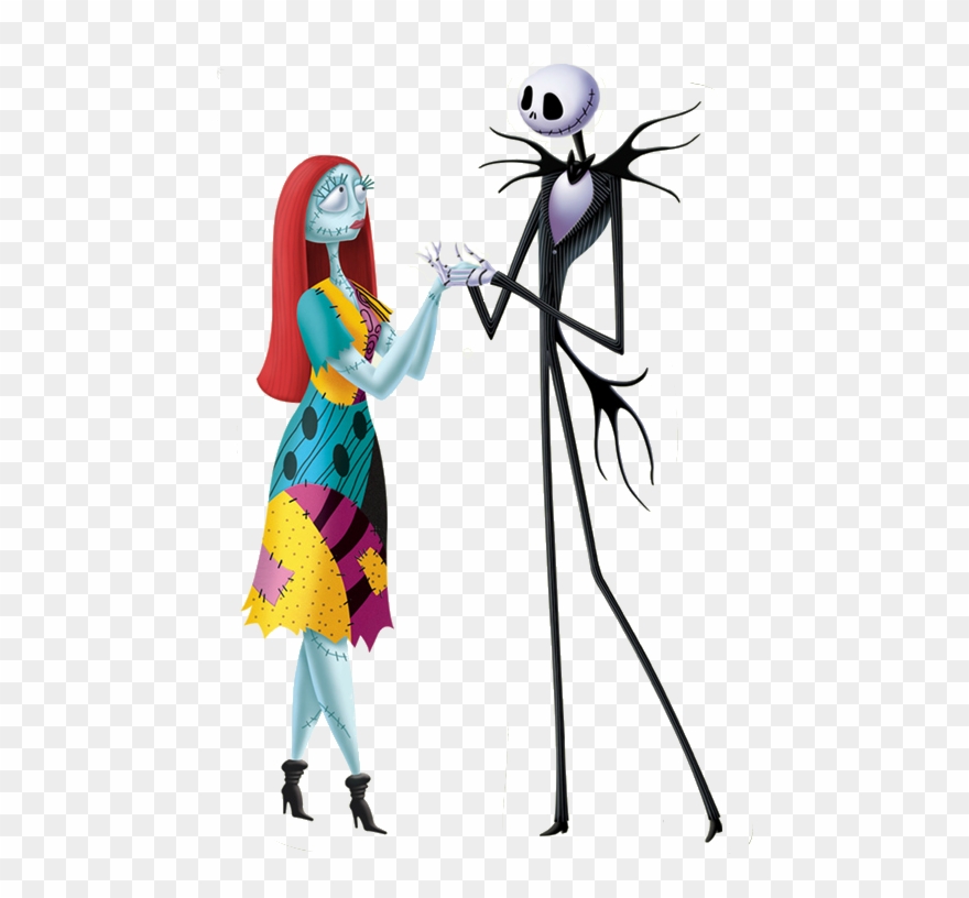 Image Dramatic Jack And Sally Png Disney Wiki Fandom - Jack Skellington And Sally Holding Hands Clipart