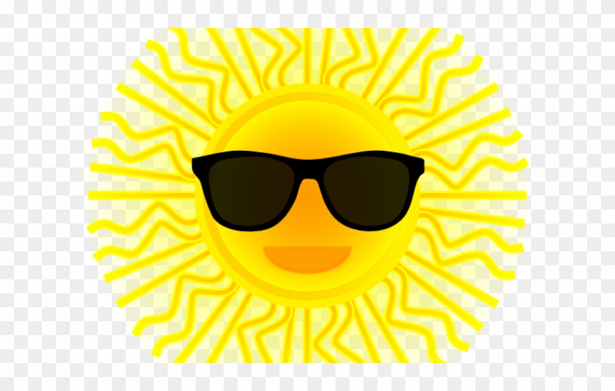 Sunglasses Clipart Line Art - Sunglasses On The Sun - Png Download