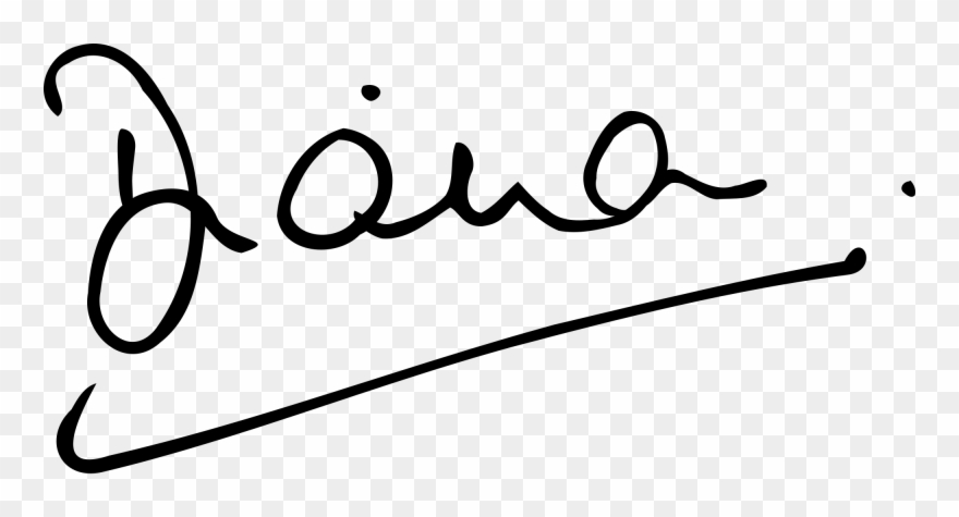 Firma De Lady Di - Diana: I'm Going To Be Me Clipart
