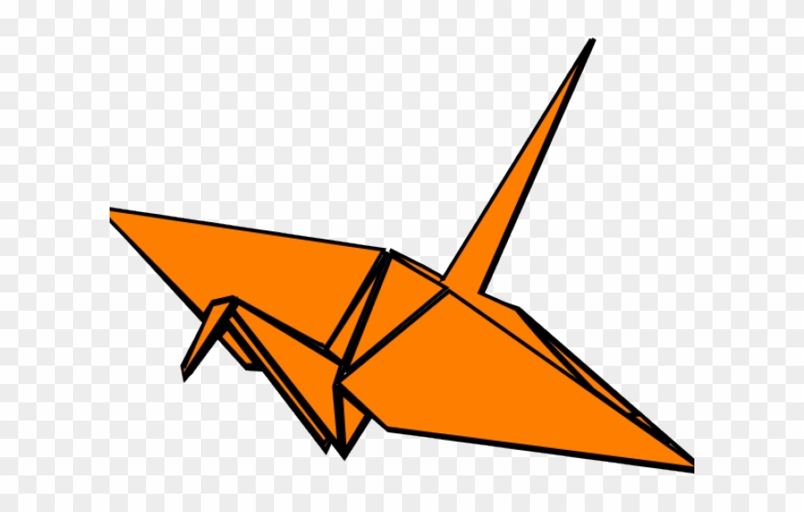 Crane Clipart Long - Origami Crane Crane Clipart Transparent Background - Png Download