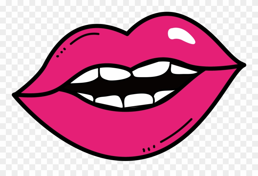 Svg Free Library Collection Of Free Tongue - Labios De Colores Dibujo Clipart