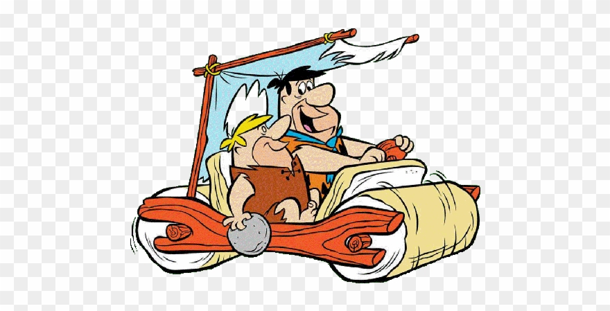 Flintstones Characters - Barney Rubble Car Clipart