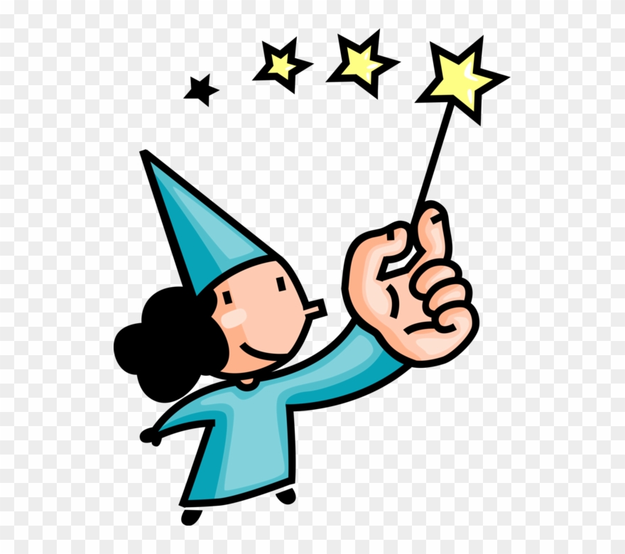 Vector Illustration Of Sorcerer Sorceress Wizard Magician - Magic Spell Clipart - Png Download