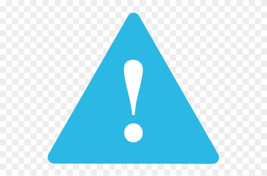 Light Blue Warning Sign - Blue Triangle Clipart