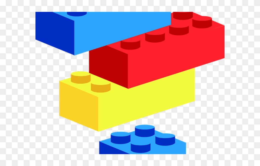 Plastic Clipart Plastic Block - 3 Lego Bricks - Png Download