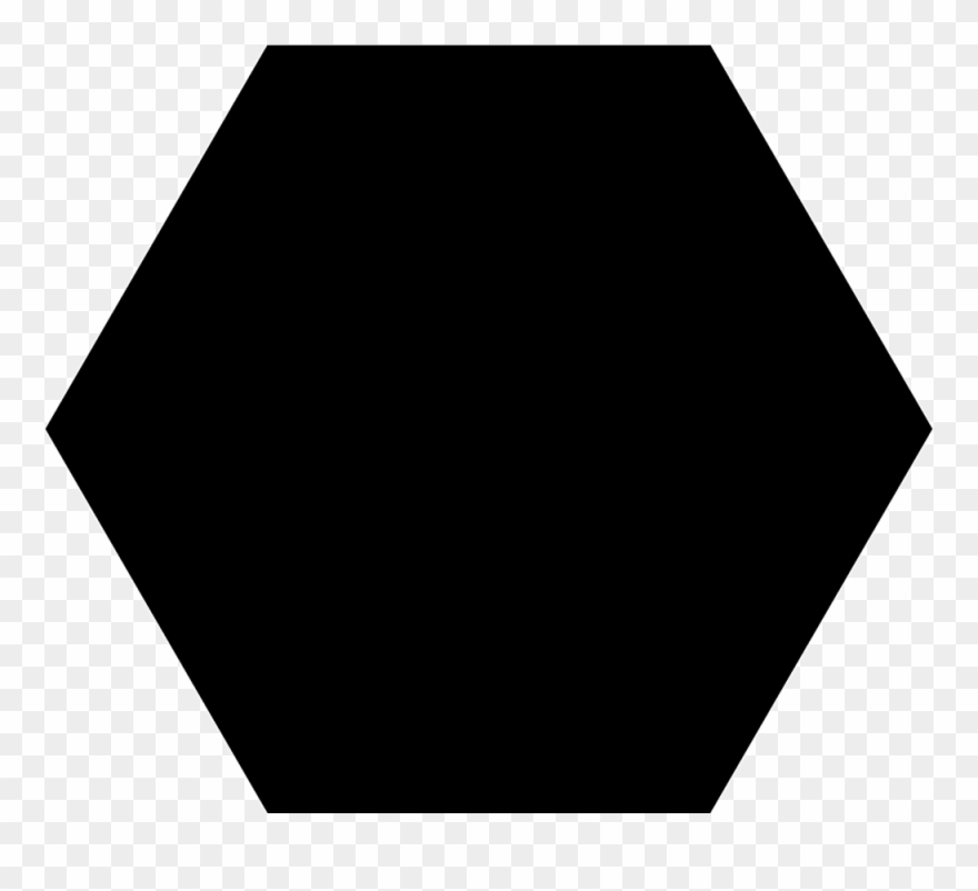 Black Hexagon Clip Art At - Esagono Png Transparent Png