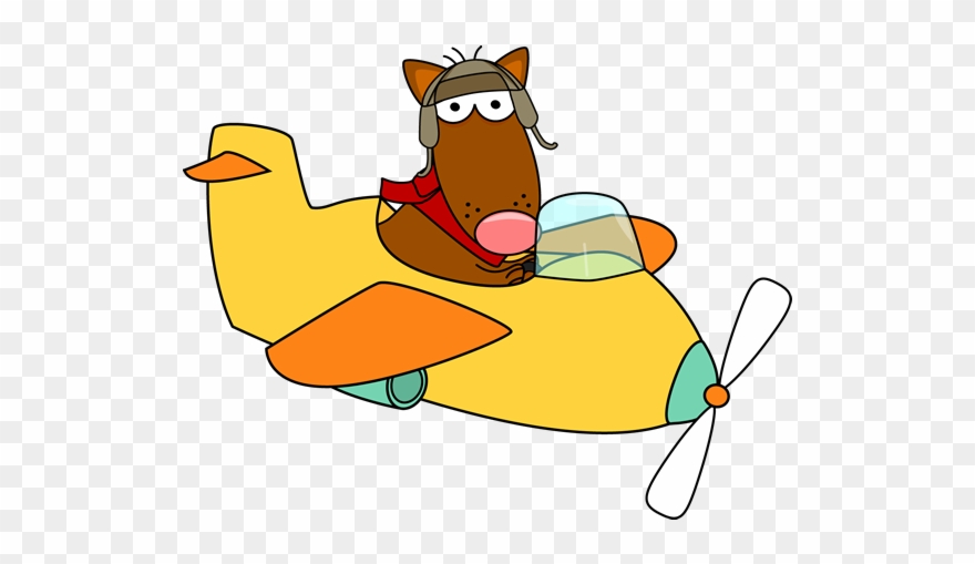 Jpg Royalty Free Library Graphic Free Download Clip - Dog Flying A Plane Clipart - Png Download