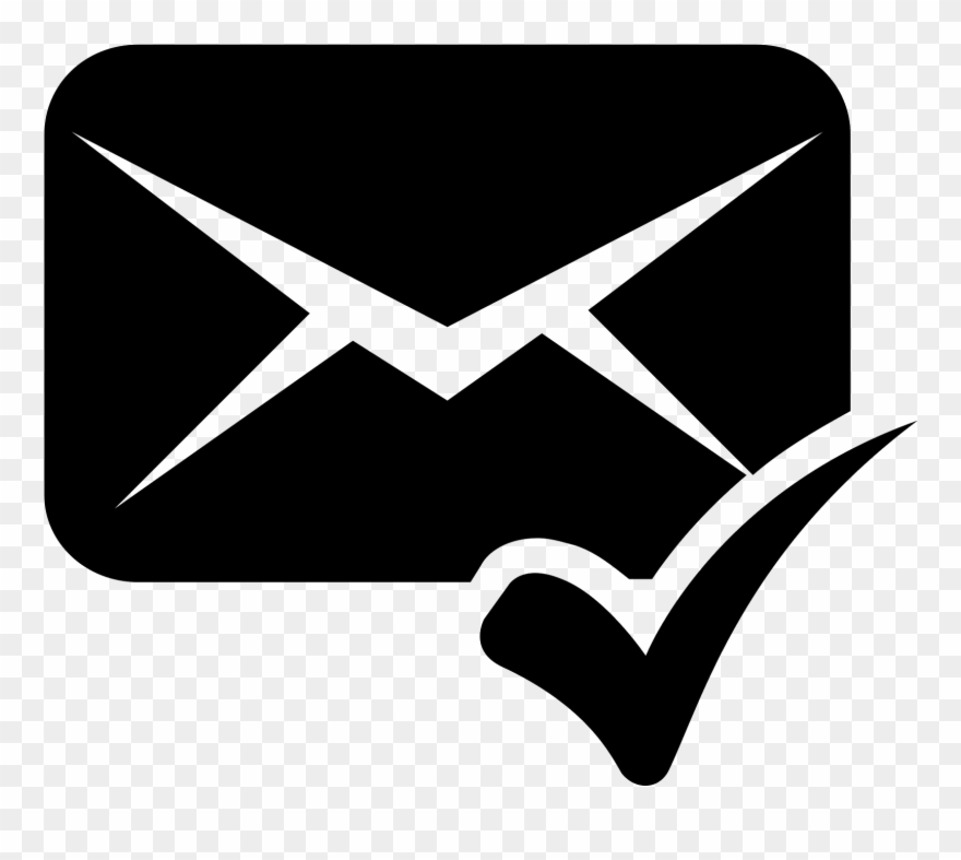 There Is An Image Of The Back Of A Mailing Envelope - Message Icon White Color Png Clipart