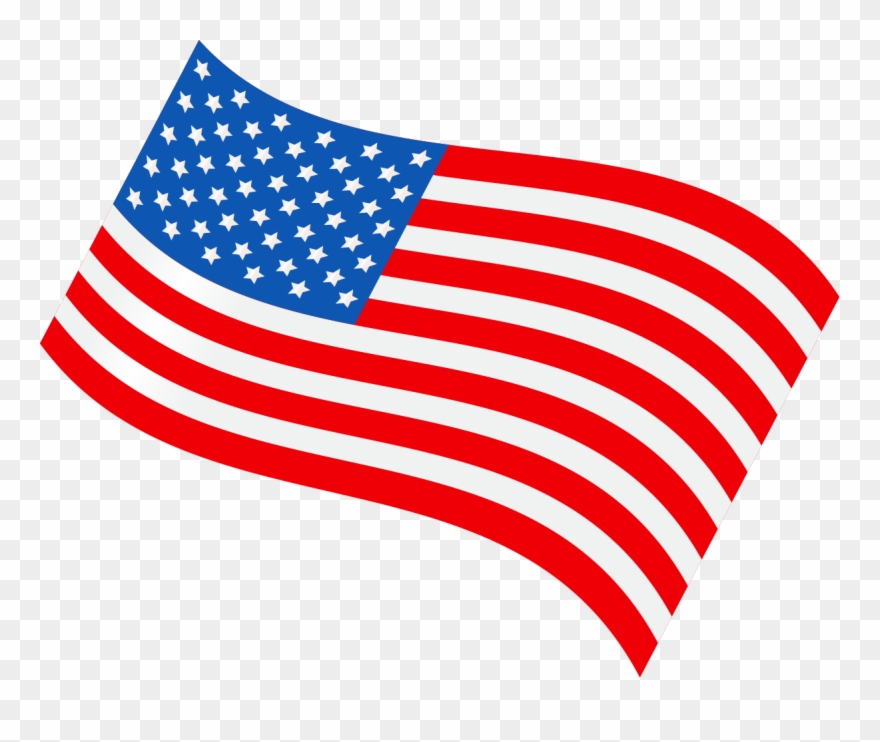 Of The United - Usa Flag Cartoon Png Clipart