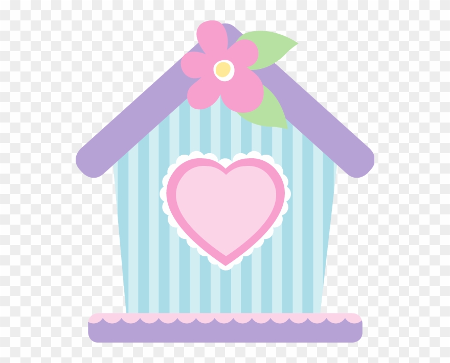 Birdhouse Clipart Pink - Casa De Passarinho Desenho - Png Download