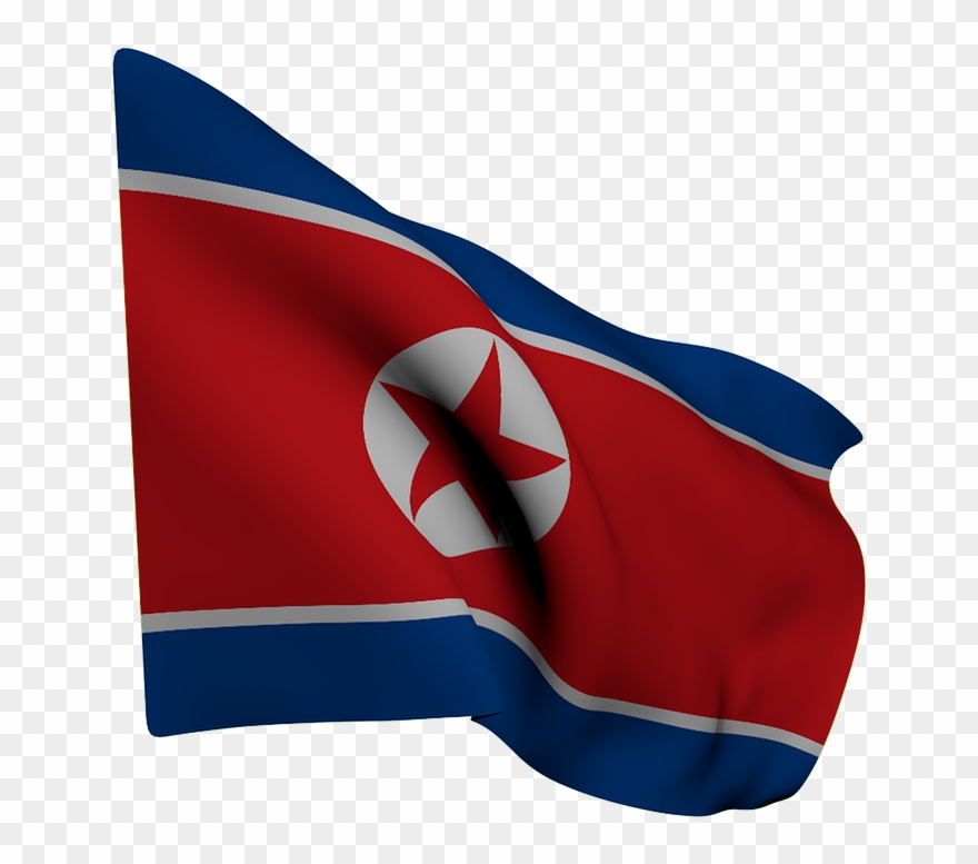 Nk Flag 3 E1502645103258 - Bandera Corea Del Norte Png Clipart