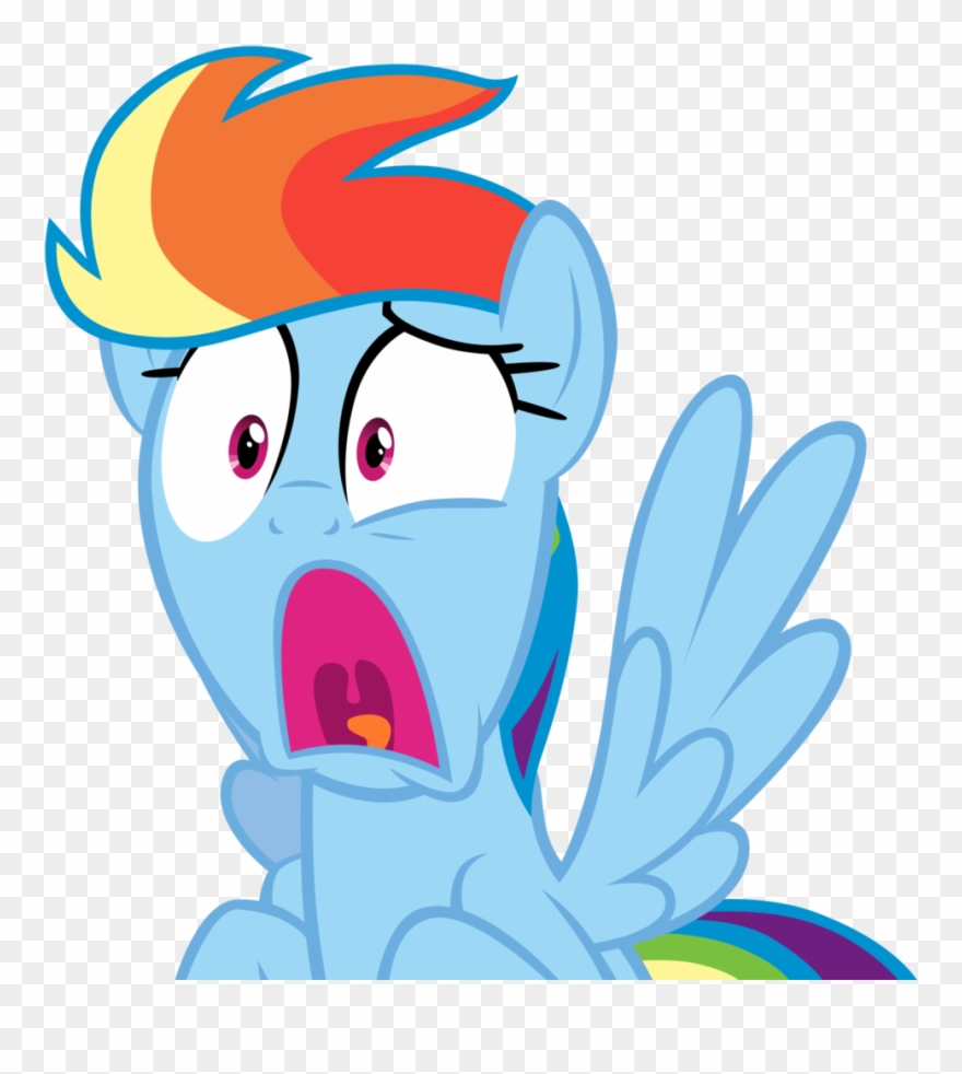 Wait One ******* Moment - Rainbow Dash Vector Scared Clipart