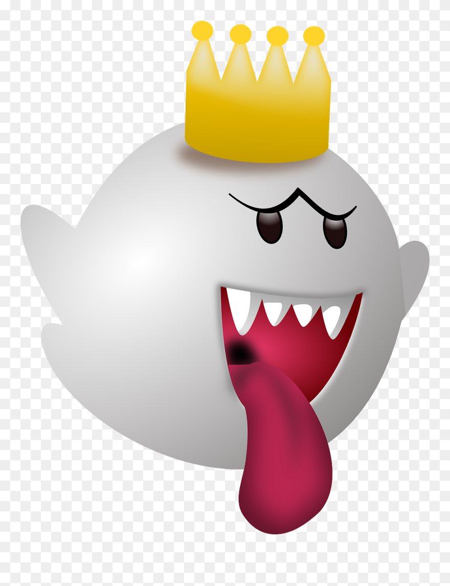 Boo Mario Kart Clip Art Images Gallery - Mario King Boo Gif - Png Download