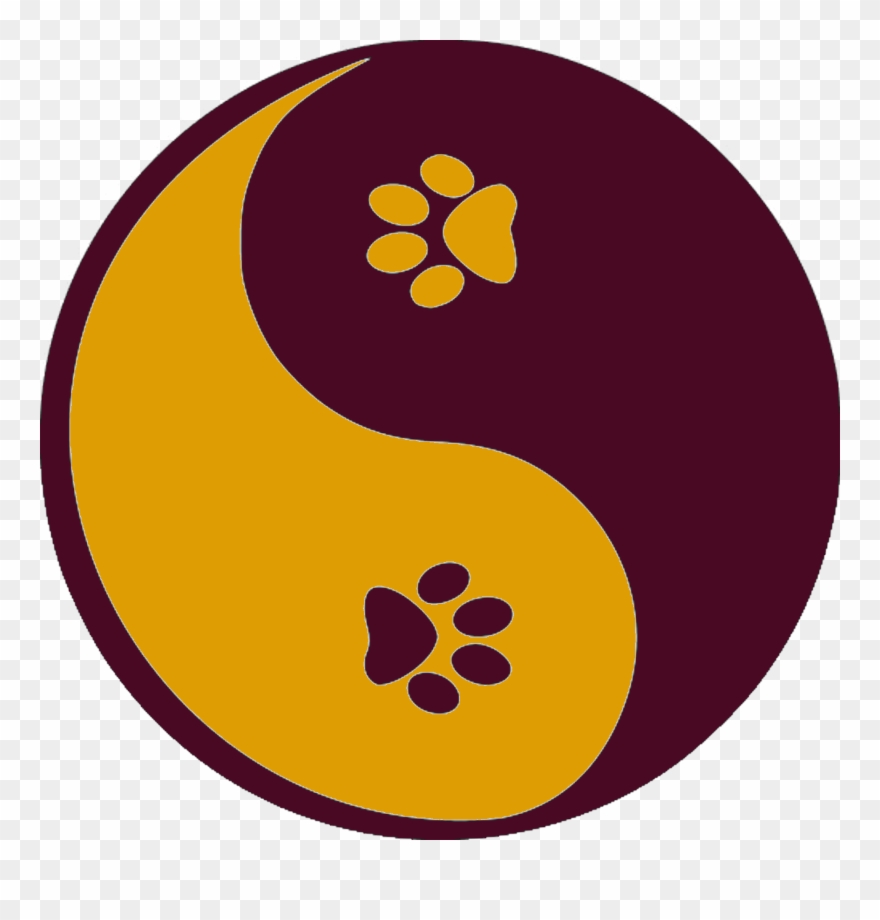 Yin Yang - Yin And Yang Paw Print Clipart