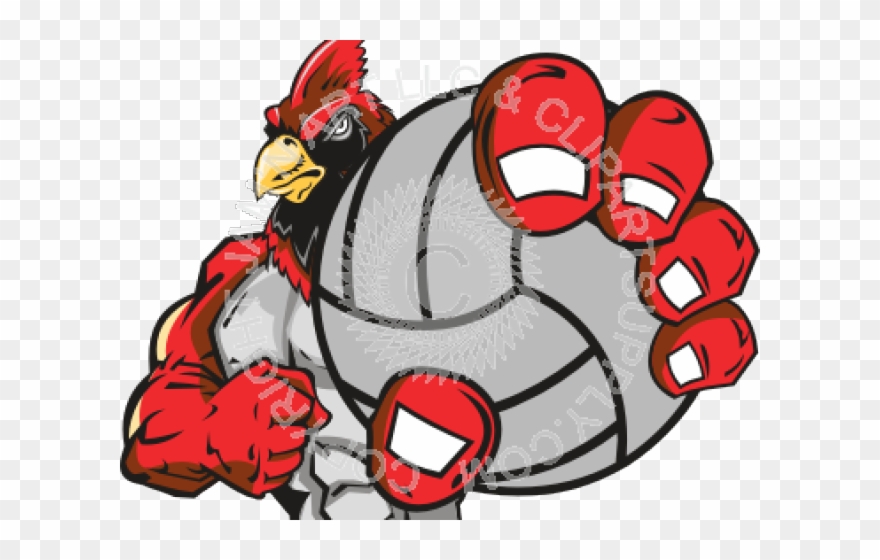 Cardinal Clipart Volleyball - Volleyball Cardinal Mascot Clipart - Png Download