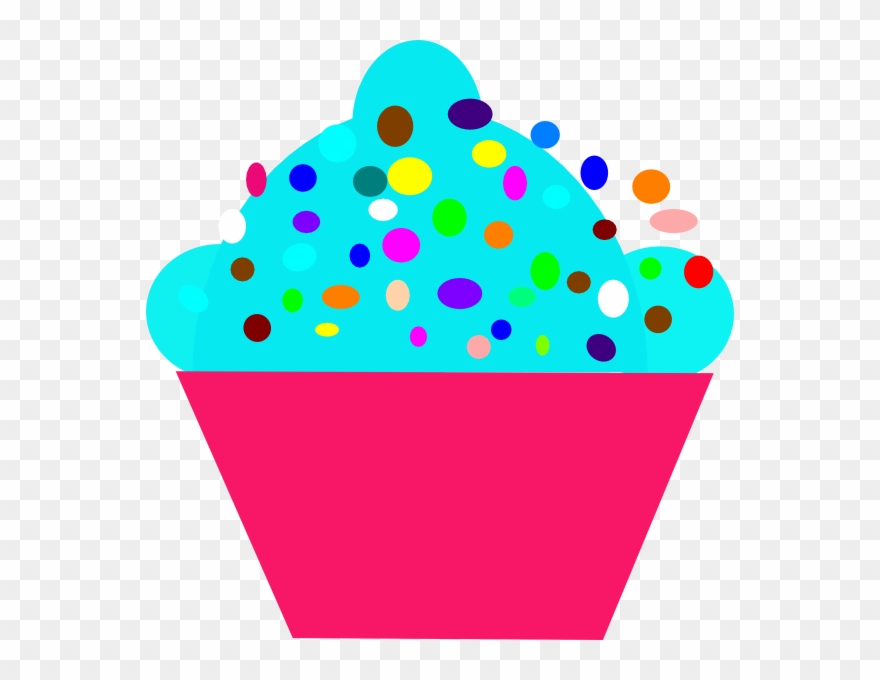 Jpg Royalty Free Dot Cupcake Clip Art At Clker Com - Clipart Dotted Cupcake - Png Download