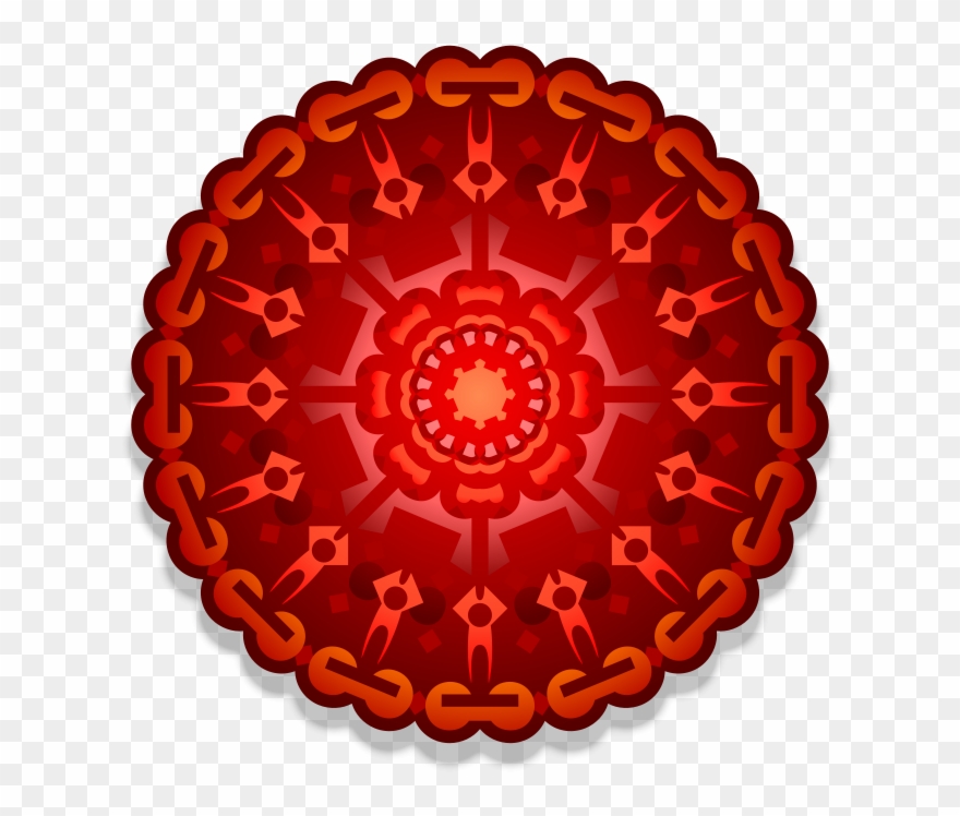 Free Thing 2 - Round Patterns Red Png File Clipart