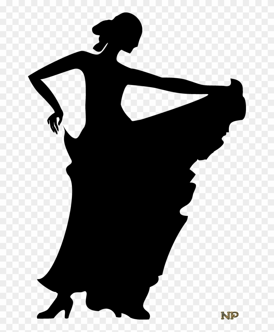 Woman Silhouette, Dancer Silhouette, Flamenco Dancers, - Clip Art Flamenco Dancer - Png Download