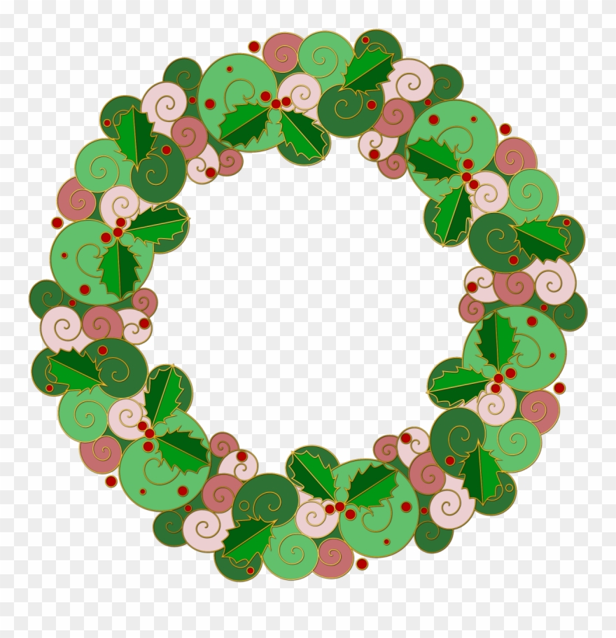Don't Eat The Paste - Holly Wreath Transparent Background Clipart