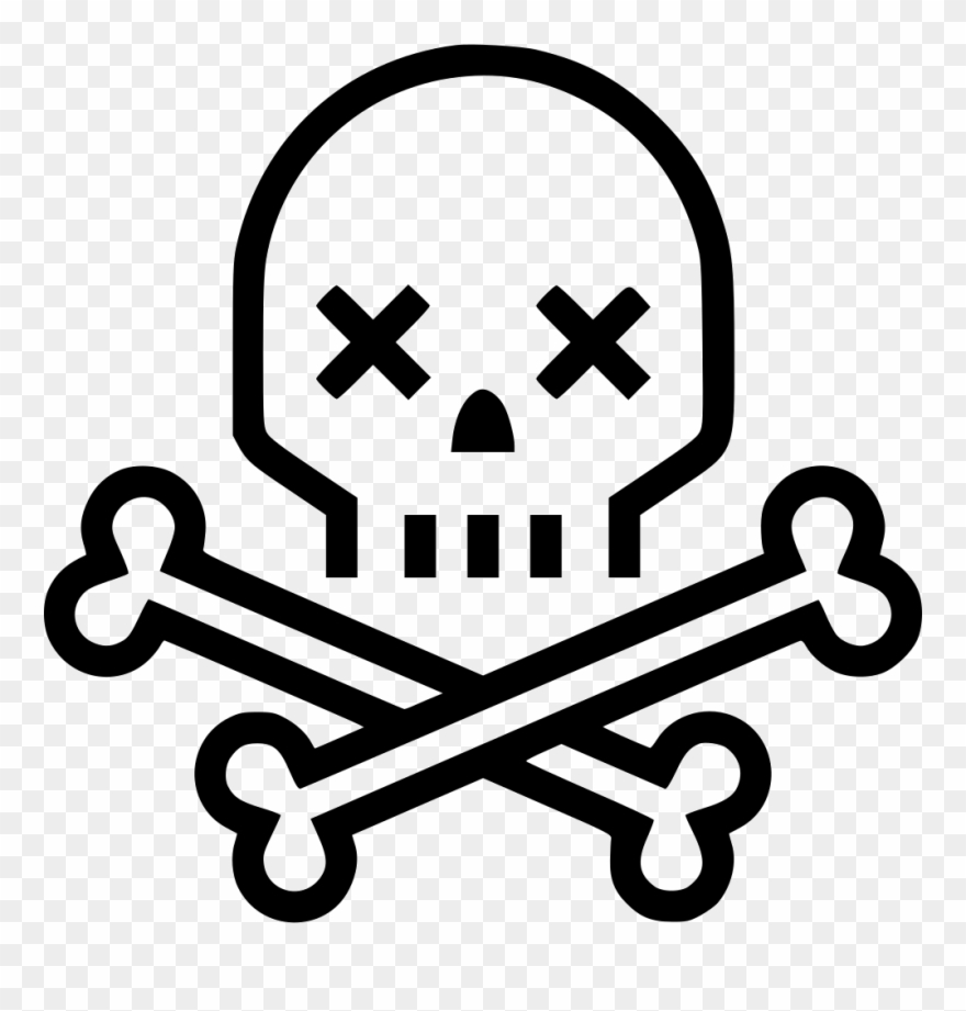 Skeleton Svg Png Icon - Skull And Crossbones Death Clipart