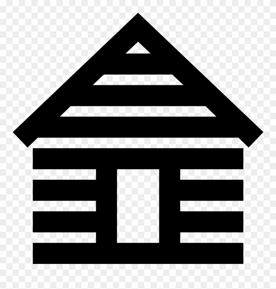 Log Cabin Icon - Icon Clipart
