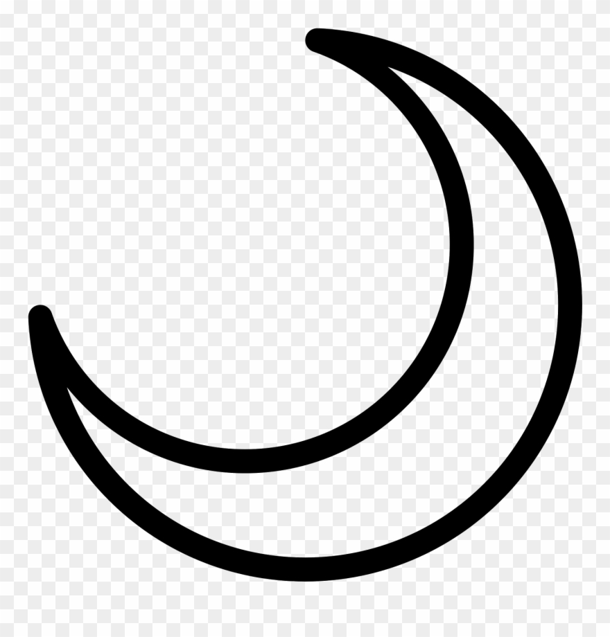 Moon Icon Free Download Banner Black And White Download - Moon Outline Png Clipart