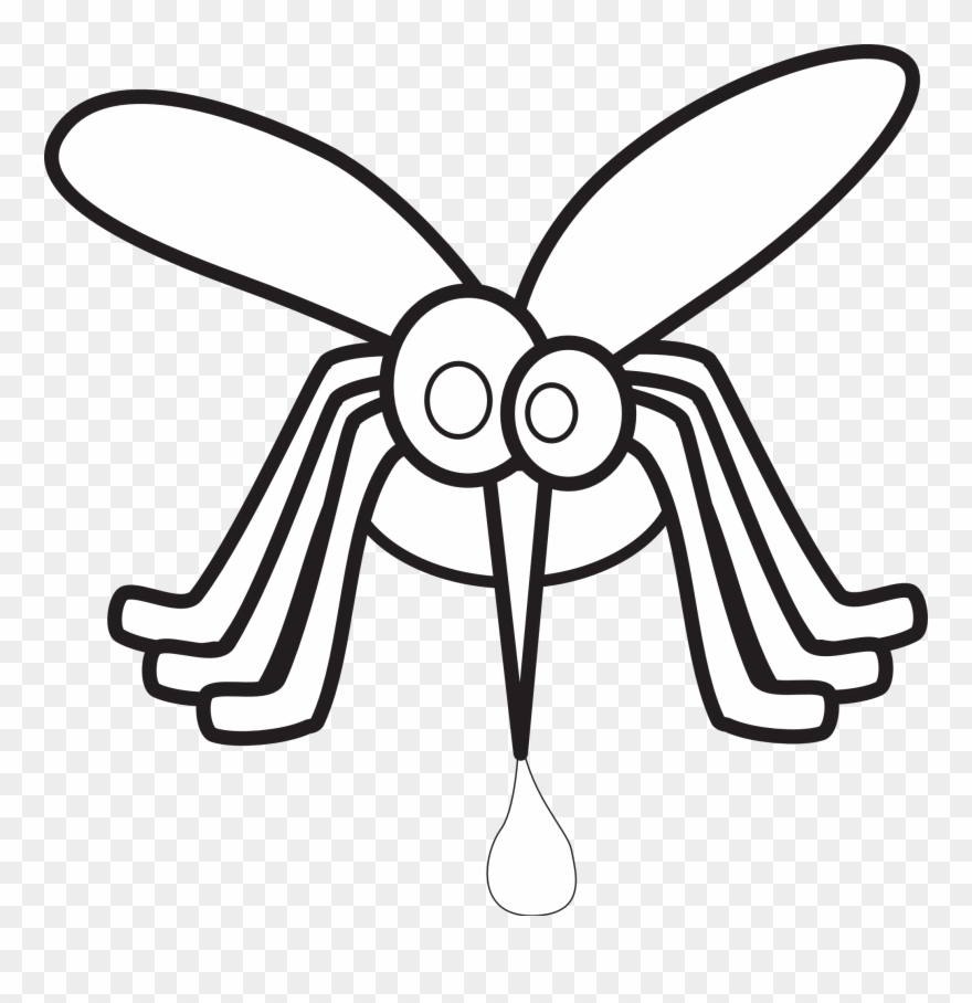 Mosquito Clipart Black And White - Clipart Of Mosquito Black And White - Png Download