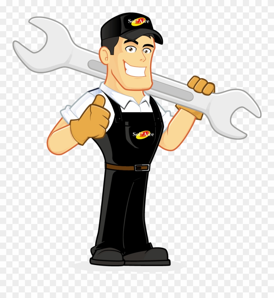 Sol*aire Heating Products Logo - Mechanic Cartoon Clipart