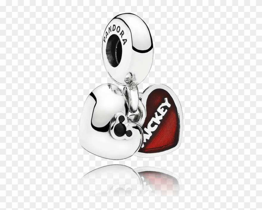 Disney, Mickey & Minnie Dangle Charm - Pandora Disney Heart Charm Clipart