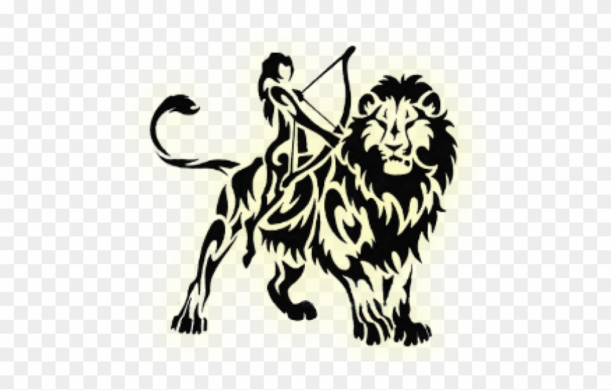 Lion Tattoo Clipart Aboriginal - Lion Henna Tribal Tattoo - Png Download