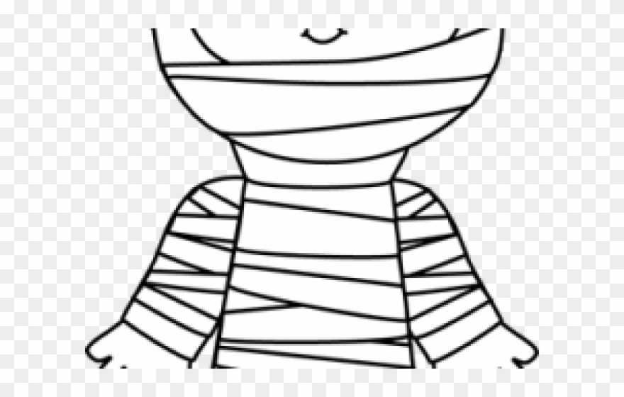 Mummy Clipart Black And White - Halloween Clip Art Mummy - Png Download