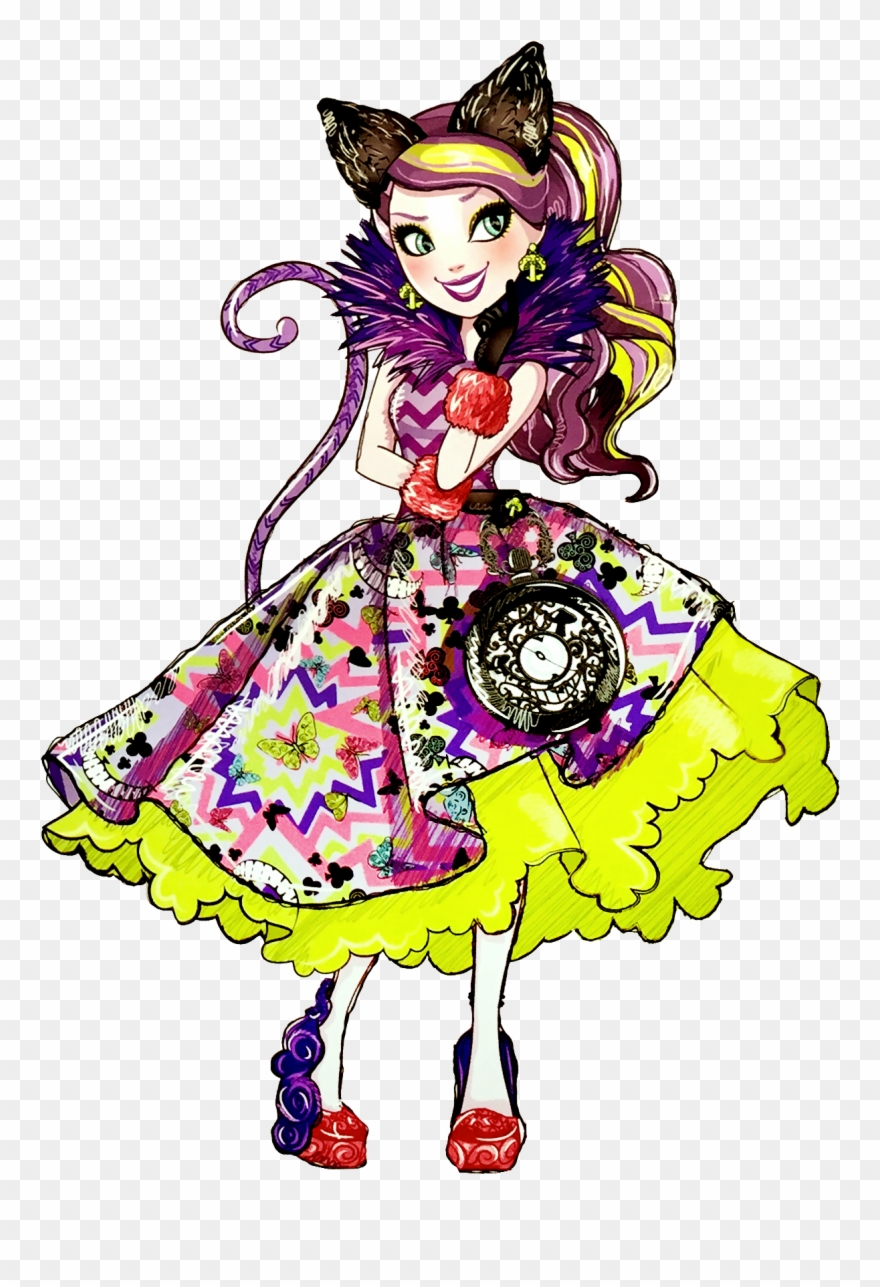 Hd Profile Art Contos, Bonecas Monster High, - Ever After High Kitty Cheshire Doll (dolls Clipart