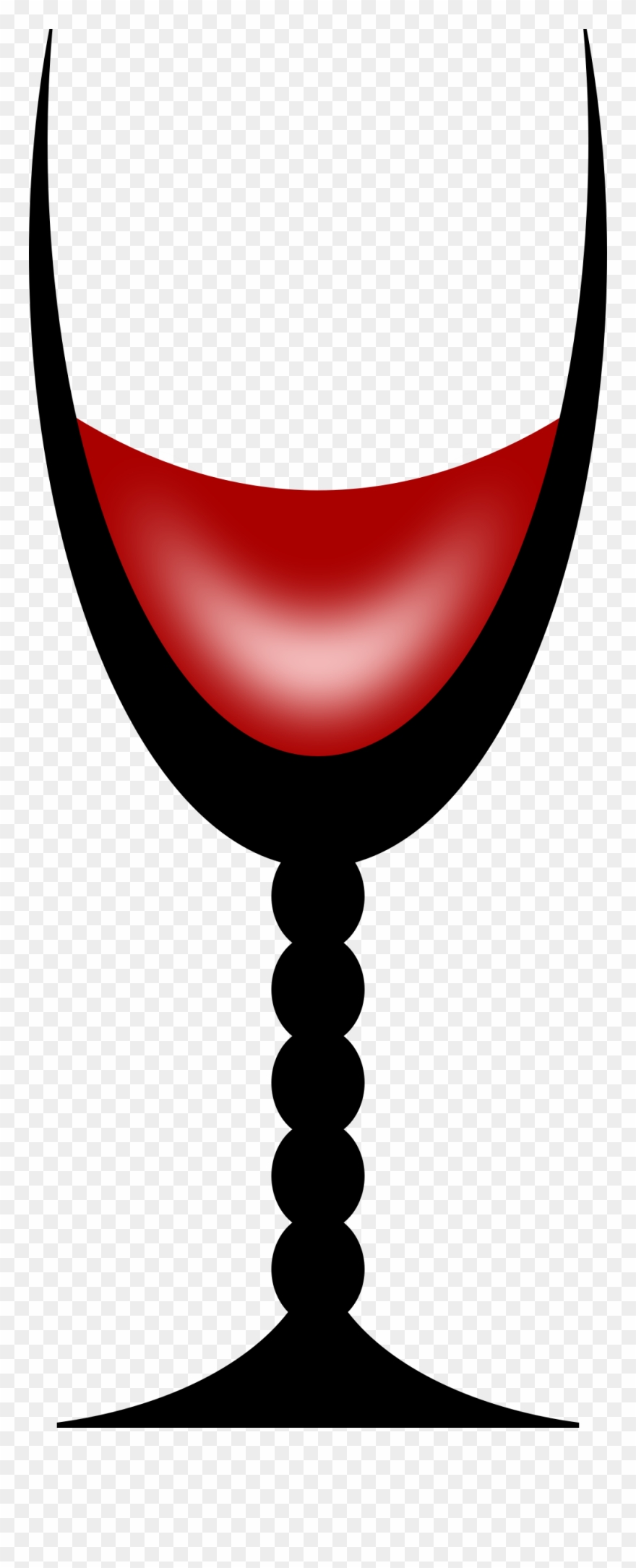 Big Image - Stylised Glass Of Wine Clipart