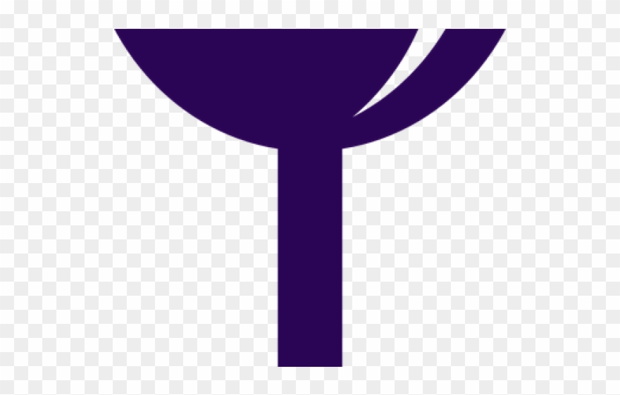 Glass Clipart Purple - Wine Glass - Png Download