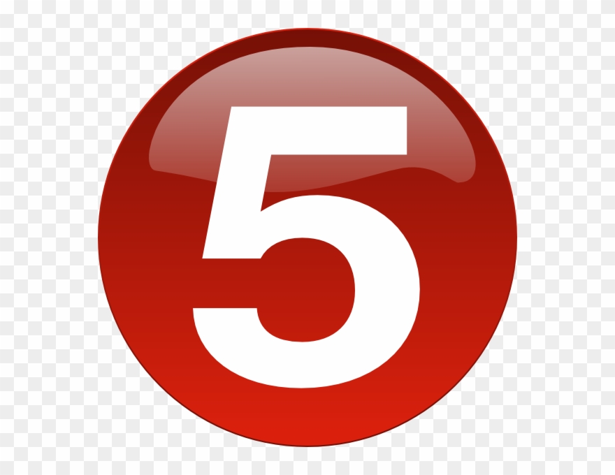 Bullet 5 Red 5 Clip Art At Clker Com Vector Clip Art - Bullet 5 Png Transparent Png