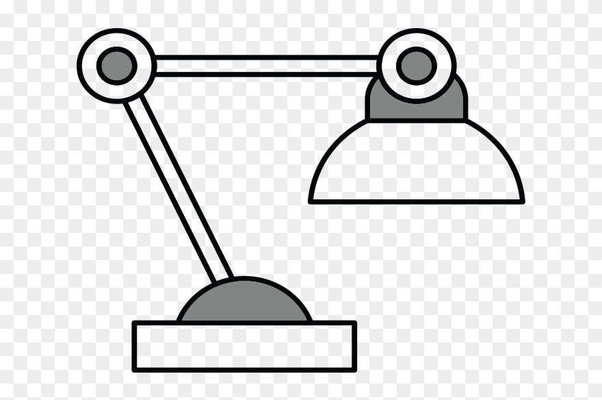 Lamp - Line Art Clipart
