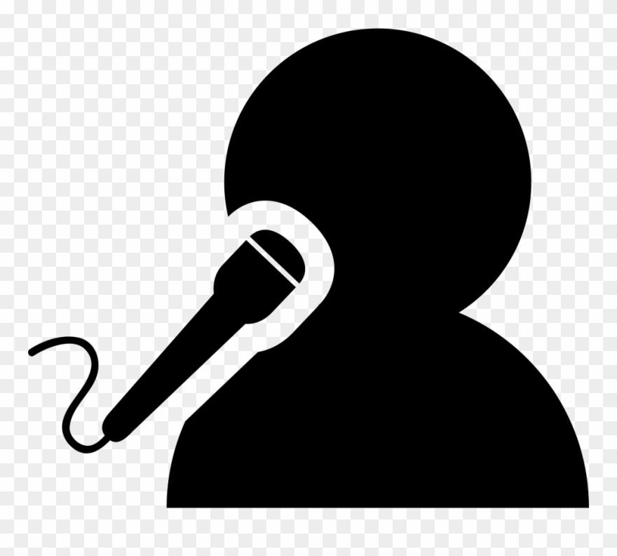 Man Singing With A Microphone Svg Png Icon Free Download - Man Singing Icon Clipart