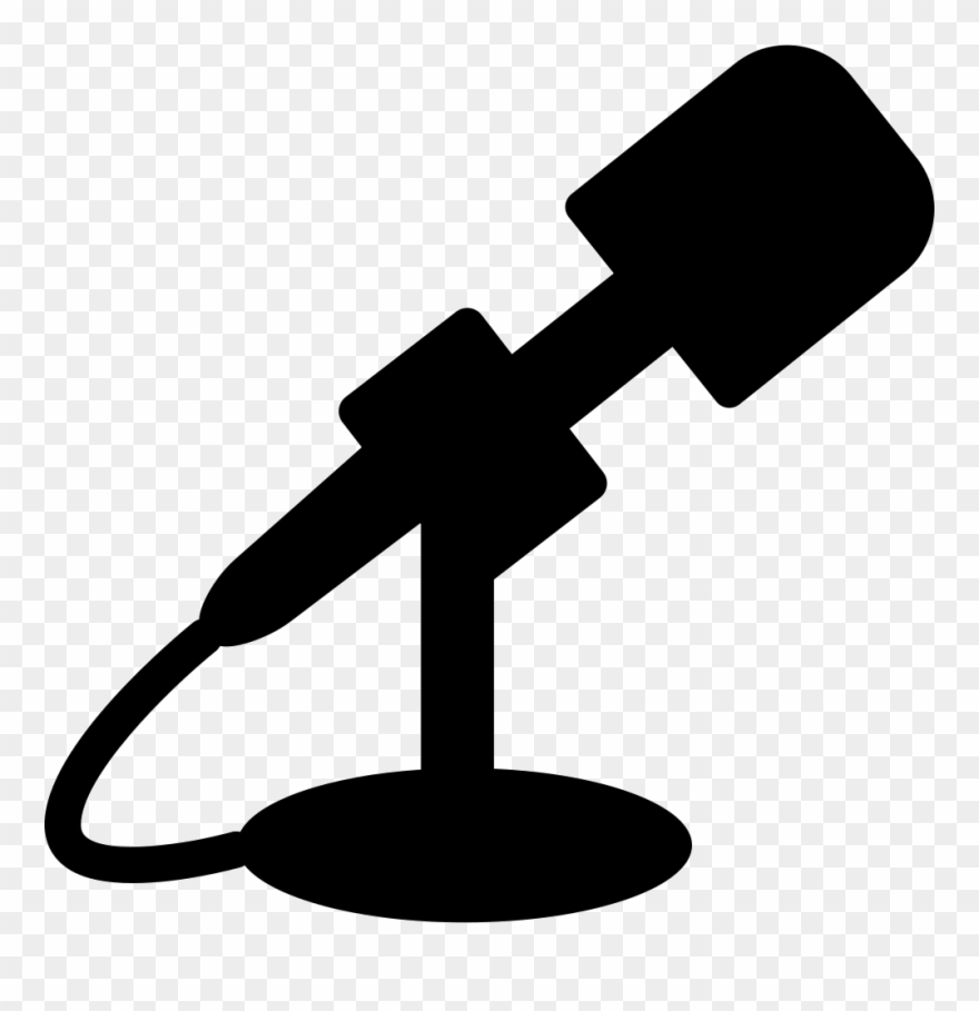 Mic Clipart Svg - Microphone Silhouette - Png Download