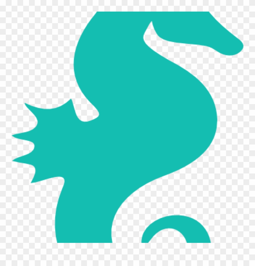 Sea Horse Clipart Cute Seahorse Clipart Seahorse Clip - Silueta Caballito De Mar Dibujo - Png Download