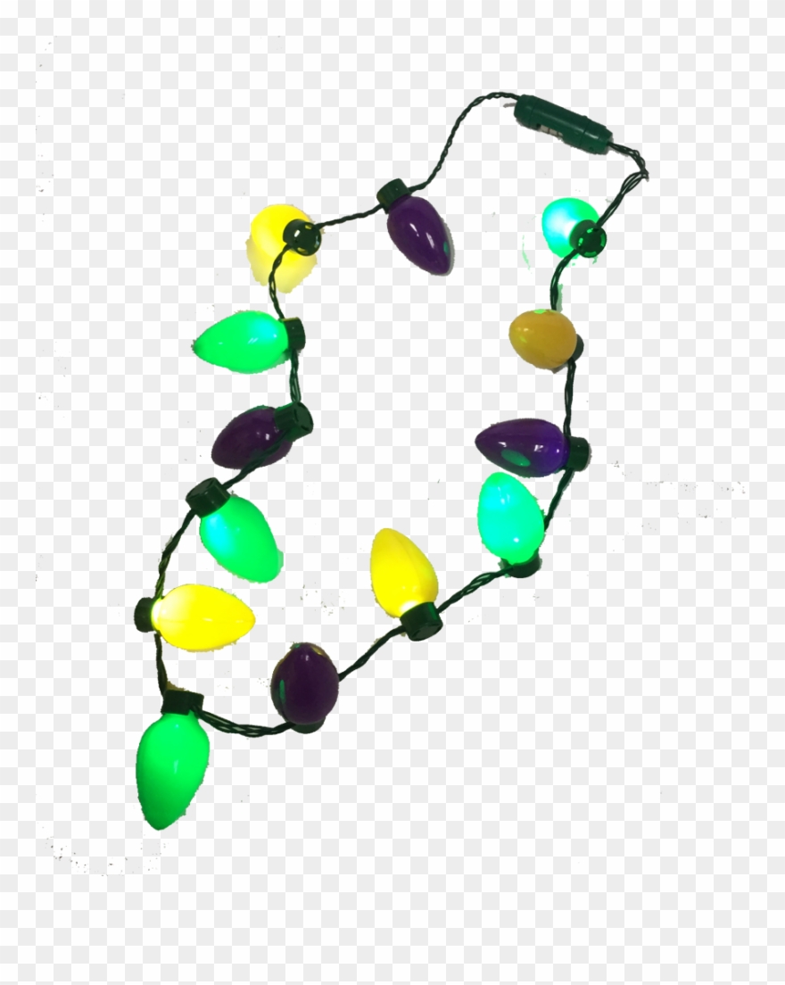 Led Mardi Gras Bulb Necklace - Incandescent Light Bulb Clipart