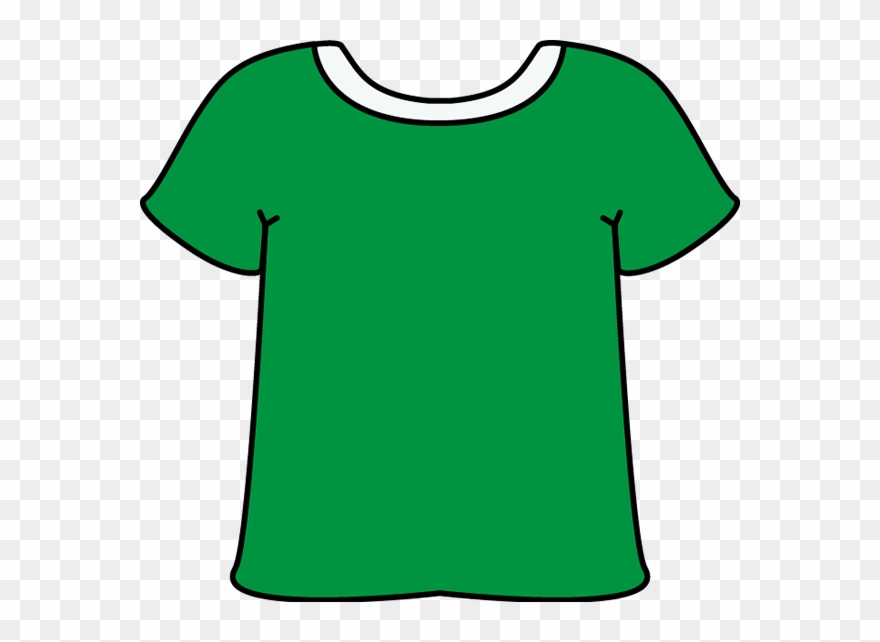 T Shirt Clip Art - Green T Shirt Cartoon - Png Download