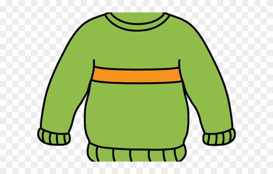 Stripe Clipart Wool Sweater - Sweater Clipart Black And White - Png Download