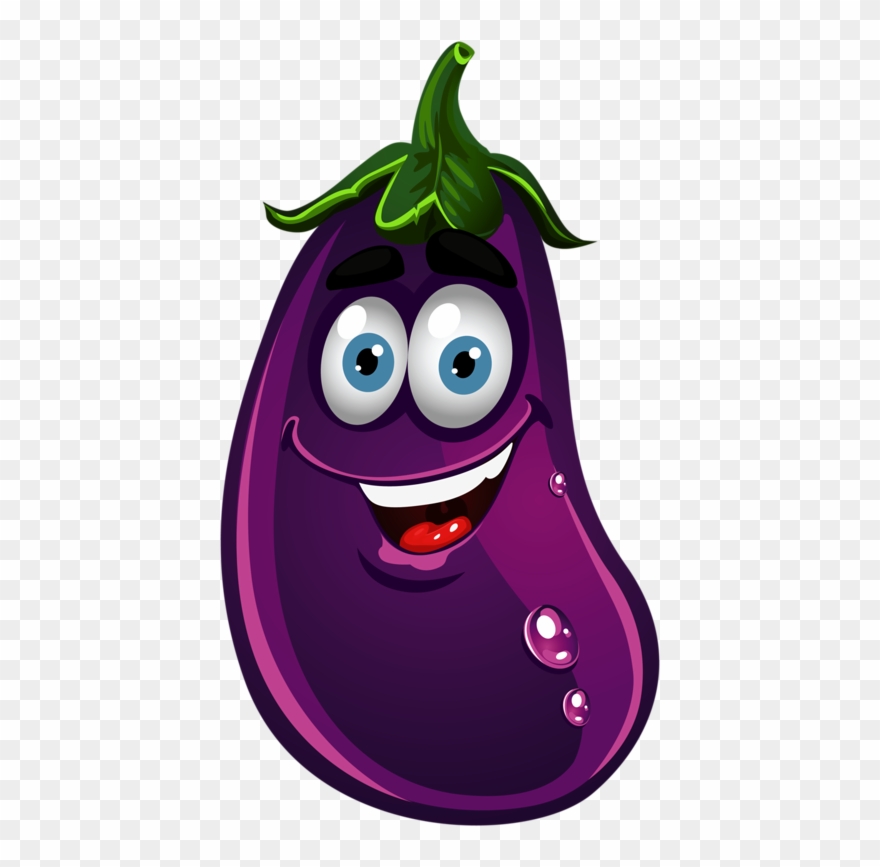 Berinjela - Fruits Clipart With Eyes - Png Download
