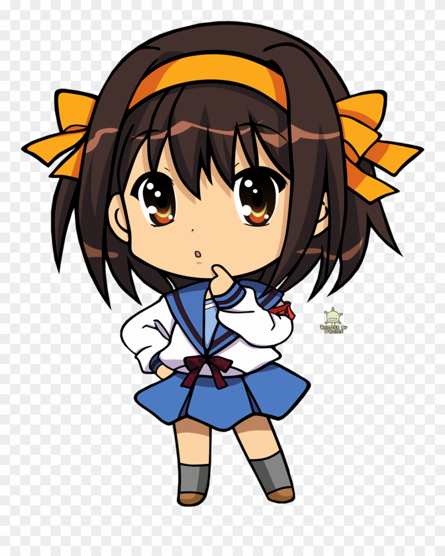 Discover Ideas About Dessins Animés Pinterestfr - Haruhi Suzumiya Chibi Png Clipart