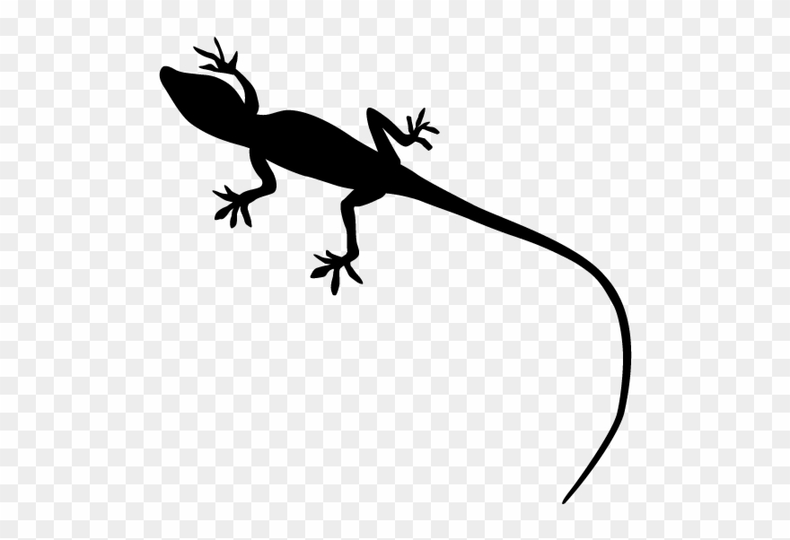 Lizard Animal Silhouette Free Illustrations Free Clip - Lizard No Background - Png Download