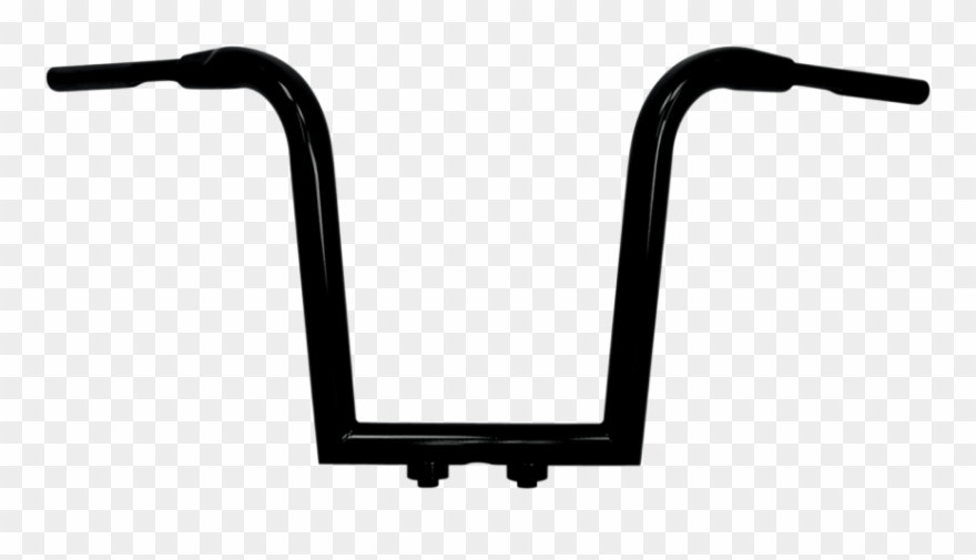Black 13 Inch Ape Hanger 1 1/2 Inch Tree Hugger Handlebar - Chopper Clipart