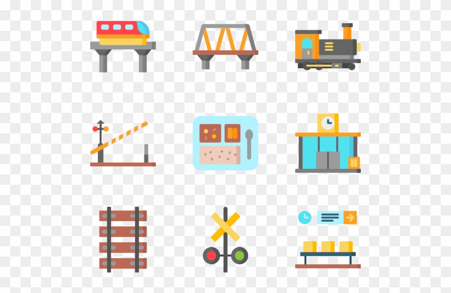Railway - Railway Track Icon Png Clipart
