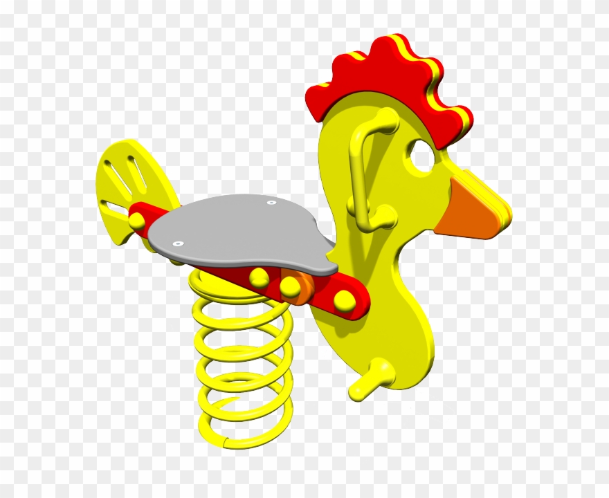 Polyspringer Chicken Sit-on Springer - Chicken Springer Playground Clipart